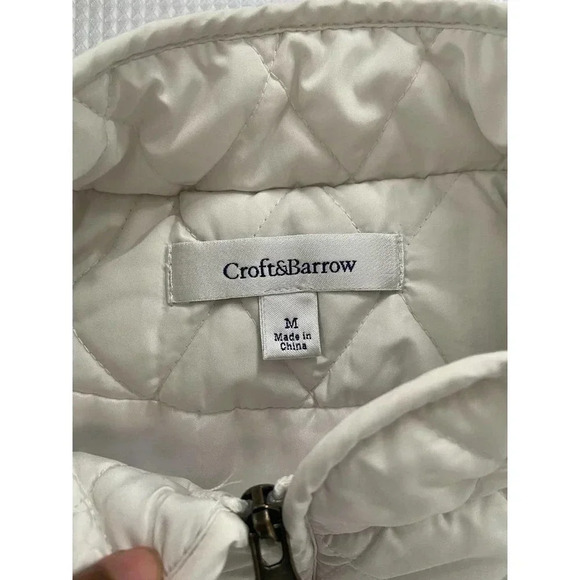 Womens Puffer Vests Croft & Barrow White Puffer Vest SIZE M - Picture 8 of 10